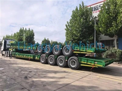 Reboque rebaixado para transporte de equipamentos